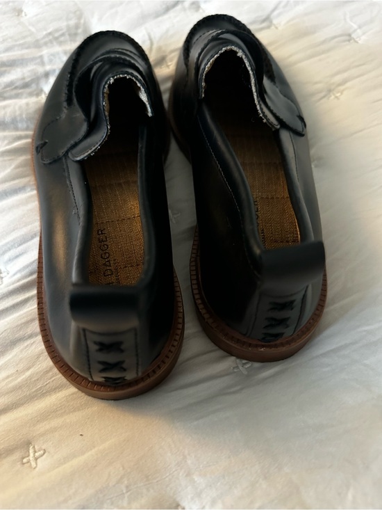 Kelsi Dagger Shoes - Kelsi Dagger Brooklyn Black Penny Loafers Whipstitch Detail Size 5 US / 35 EU